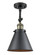 Franklin Restoration One Light Semi-Flush Mount in Black Antique Brass (405|201F-BAB-M13-BK)