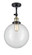 Franklin Restoration One Light Semi-Flush Mount in Black Antique Brass (405|201F-BAB-G202-12) Franklin Restoration One Light Semi-Flush Mount in Black Antique Brass (405|201F-BAB-G202-12)