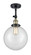 Franklin Restoration One Light Semi-Flush Mount in Black Antique Brass (405|201F-BAB-G202-10)