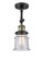 Franklin Restoration One Light Semi-Flush Mount in Black Antique Brass (405|201F-BAB-G184S)