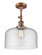 Franklin Restoration One Light Semi-Flush Mount in Antique Copper (405|201F-AC-G74-L)