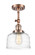 Franklin Restoration One Light Semi-Flush Mount in Antique Copper (405|201F-AC-G713)