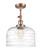 Franklin Restoration One Light Semi-Flush Mount in Antique Copper (405|201F-AC-G713-L)