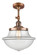 Franklin Restoration LED Semi-Flush Mount in Antique Copper (405|201F-AC-G542-LED)