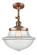 Franklin Restoration One Light Semi-Flush Mount in Antique Copper (405|201F-AC-G542)