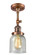Franklin Restoration One Light Semi-Flush Mount in Antique Copper (405|201F-AC-G54)