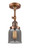 Franklin Restoration One Light Semi-Flush Mount in Antique Copper (405|201F-AC-G53)