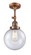 Franklin Restoration One Light Semi-Flush Mount in Antique Copper (405|201F-AC-G204-8)