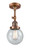 Franklin Restoration One Light Semi-Flush Mount in Antique Copper (405|201F-AC-G204-6)