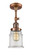 Franklin Restoration One Light Semi-Flush Mount in Antique Copper (405|201F-AC-G182)