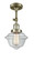 Franklin Restoration One Light Semi-Flush Mount in Antique Brass (405|201F-AB-G532)