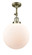 Franklin Restoration One Light Semi-Flush Mount in Antique Brass (405|201F-AB-G201-12)