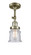 Franklin Restoration LED Semi-Flush Mount in Antique Brass (405|201F-AB-G184S-LED)