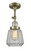 Franklin Restoration LED Semi-Flush Mount in Antique Brass (405|201F-AB-G142-LED)