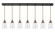 Winchester Seven Light Linear Pendant in Matte Black (405|127BK-10CR-2H-AC-G182)
