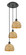 Ballston Three Light Pendant in Matte Black (405|113B-3P-BK-RBD-8-NAT)