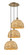 Ballston Three Light Pendant in Antique Brass (405|113B-3P-AB-RBD-12-NAT)