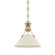 Painted No.2 One Light Pendant in Aged Brass/Off White (70|MDS351-AGB/OW)