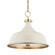 Painted No. 1 Three Light Pendant in Aged Brass (70|MDS300-AGB/OW)