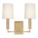 Clinton Two Light Wall Sconce in Aged Brass (70|812-AGB)