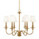 Menlo Park Six Light Chandelier in Aged Brass (70|4036-AGB)