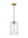 Monroe One Light Pendant in Burnished Brass (454|KSP1051BBSGW)