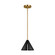 Cambre LED Pendant in Midnight Black and Burnished Brass (454|KP1131MBKBBS-L1)