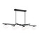 Lune Six Light Linear Chandelier in Aged Iron (454|EC1276AI)