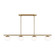 Lune Four Light Linear Chandelier in Burnished Brass (454|EC1264BBS)