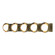 Brooklyn Brooklyn 5-Light Straight Double Shade Bath Sconce in Modern Brass (39|201379-SKT-86-85-GG0711)