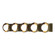 Brooklyn Brooklyn 5-Light Straight Double Shade Bath Sconce in Modern Brass (39|201379-SKT-86-14-GG0711)