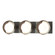 Brooklyn Brooklyn 3-Light Straight Double Shade Bath Sconce in Sterling (39|201378-SKT-85-14-GG0711)