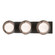 Brooklyn Brooklyn 3-Light Straight Double Shade Bath Sconce in Oil Rubbed Bronze (39|201378-SKT-14-14-GG0711)