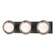 Brooklyn Brooklyn 3-Light Straight Double Shade Bath Sconce in Black (39|201378-SKT-10-85-GG0711)