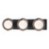 Brooklyn Brooklyn 3-Light Straight Double Shade Bath Sconce in Black (39|201378-SKT-10-14-GG0711)