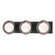 Brooklyn Brooklyn 3-Light Straight Double Shade Bath Sconce in Black (39|201378-SKT-10-10-GG0711)