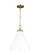Wellfleet One Light Pendant in Matte White and Burnished Brass (454|CP1271MWTBBS)