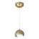 Brooklyn Brooklyn Double Shade Low Voltage Mini Pendant in Modern Brass (39|161183-SKT-STND-86-82-GG0711)