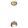 Brooklyn Brooklyn Double Shade Low Voltage Mini Pendant in Modern Brass (39|161183-SKT-STND-86-07-GG0711)