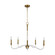 Hanover Five Light Chandelier in Burnished Brass (454|CC1315BBS)