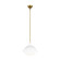 Lucerne One Light Pendant in Matte White and Burnished Brass (454|AEP1031BBSMWT)