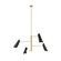 Tresa Four Light Chandelier in Midnight Black and Burnished Brass (454|AEC1024BBSMBK)