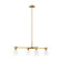 Moritz Four Light Linear Chandelier in Burnished Brass (454|AEC1014BBS)