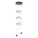 Abacus Abacus 3-Light LED Pendant in Bronze (39|139059-LED-STND-05-GG0668)