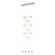 Abacus Abacus 9-Light Ceiling-to-Floor LED Pendant in Soft Gold (39|139057-LED-STND-84-GG0668)