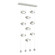Gatsby Gatsby 9-Light LED Pendant in Sterling (39|139056-LED-STND-85-CR)