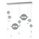Abacus Abacus 7-Light Double Linear LED Pendant in Vintage Platinum (39|139054-LED-STND-82-YL0694)