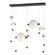 Abacus Abacus 7-Light Double Linear LED Pendant in Black (39|139054-LED-STND-10-GG0694)