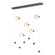 Abacus Abacus 5-Light LED Pendant in Natural Iron (39|139050-LED-STND-20-GG0668)