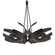 Corona Six Light Pendant in Black (39|136505-SKT-MULT-10-YE0377)